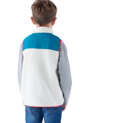 Damara Kids Shaun the Sheep Sherpa Gilet - Woolly/Ocean Blue