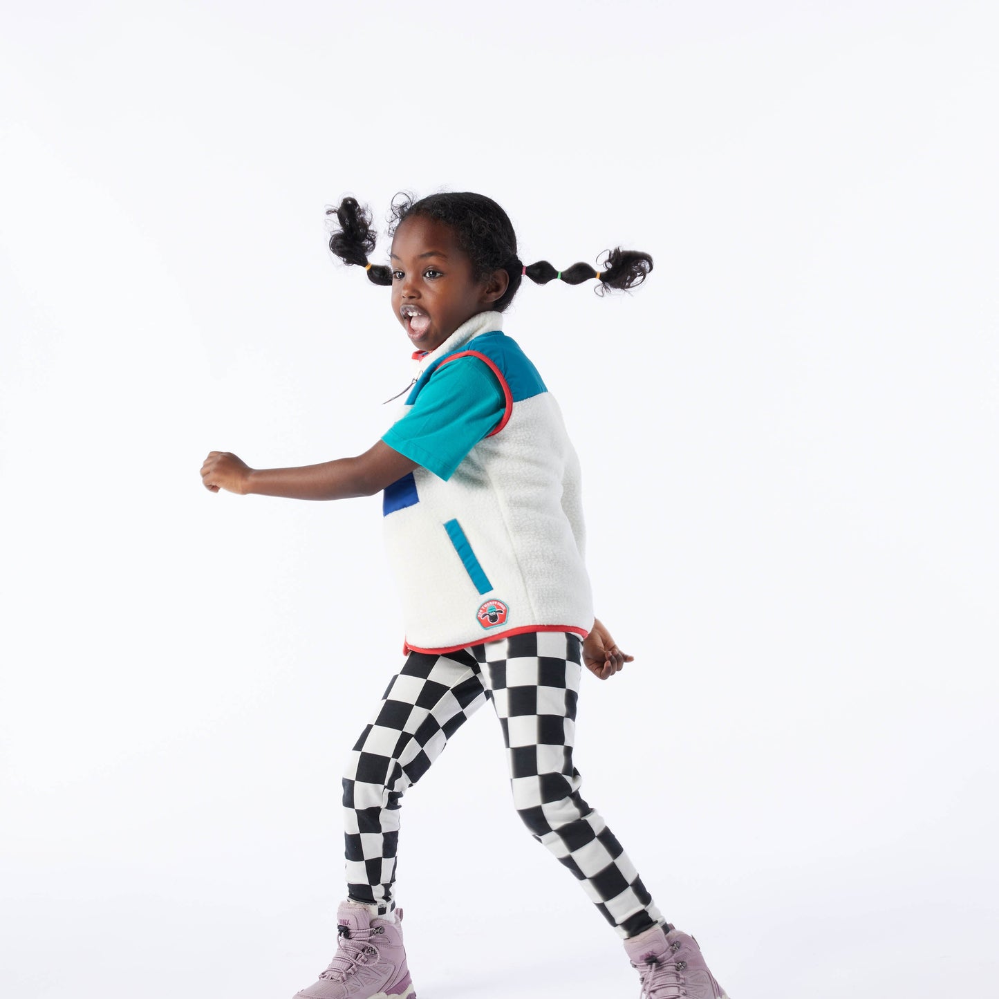 Damara Kids Shaun the Sheep Sherpa Gilet - Woolly/Ocean Blue