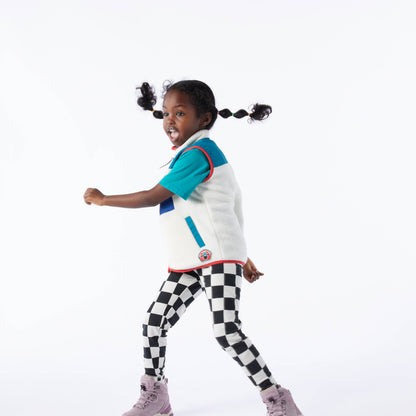 Damara Kids Shaun the Sheep Sherpa Gilet - Woolly/Ocean Blue