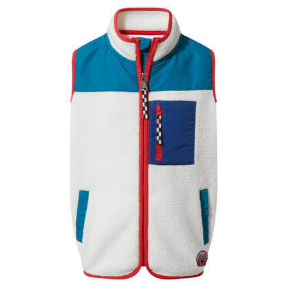 Damara Kids Shaun the Sheep Sherpa Gilet - Woolly/Ocean Blue