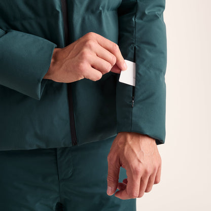 Davos Mens Shower Resistant Insulated Ski Jacket - Dark Turquoise