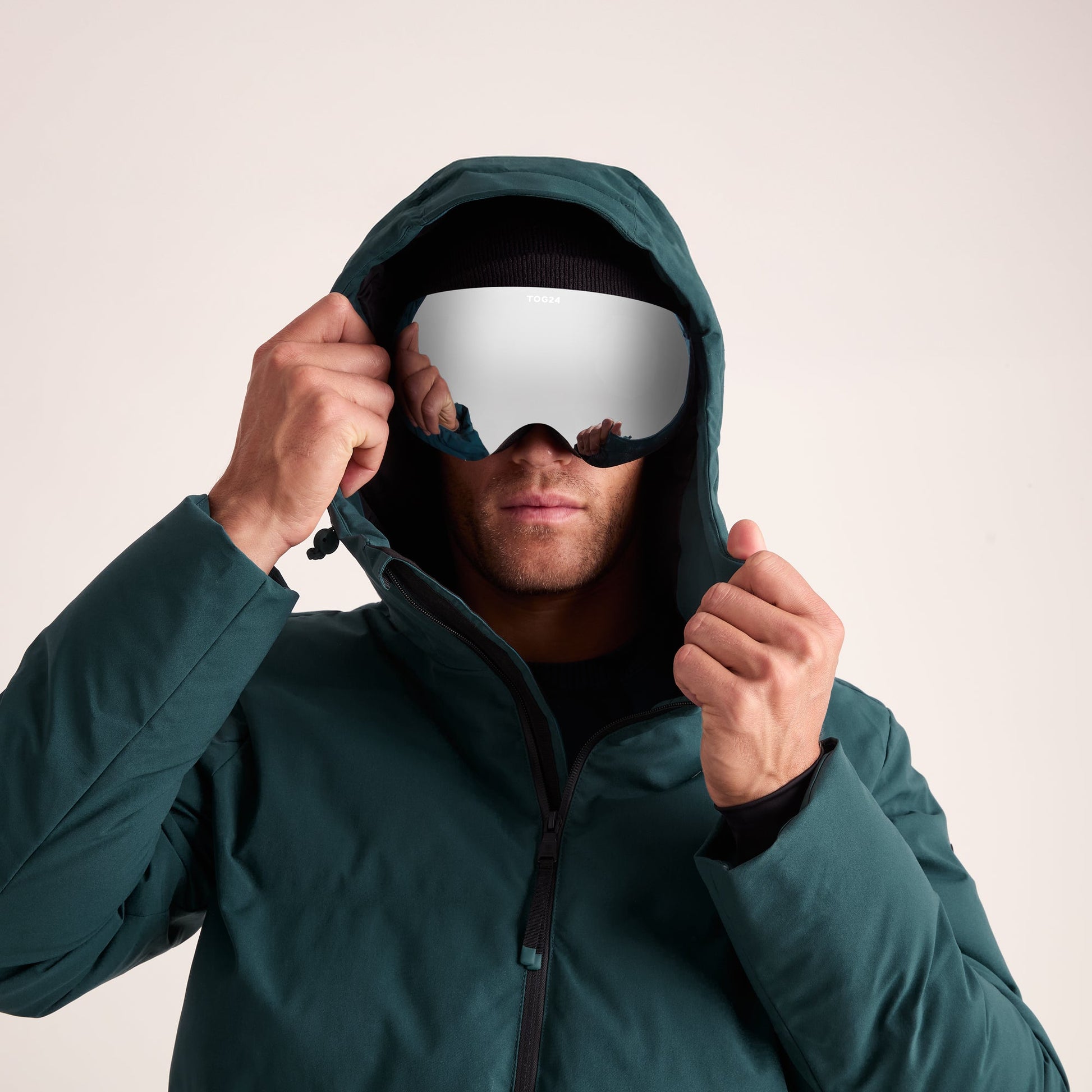 Davos Mens Shower Resistant Insulated Ski Jacket - Dark Turquoise
