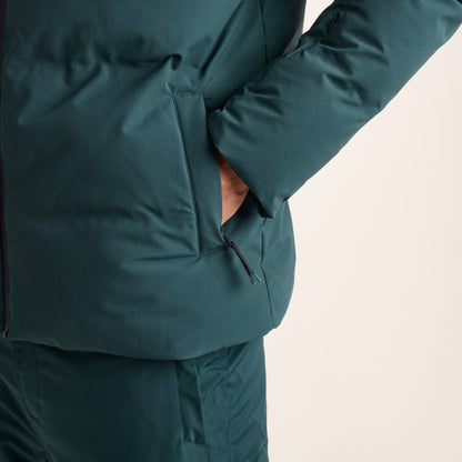 Davos Mens Shower Resistant Insulated Ski Jacket - Dark Turquoise
