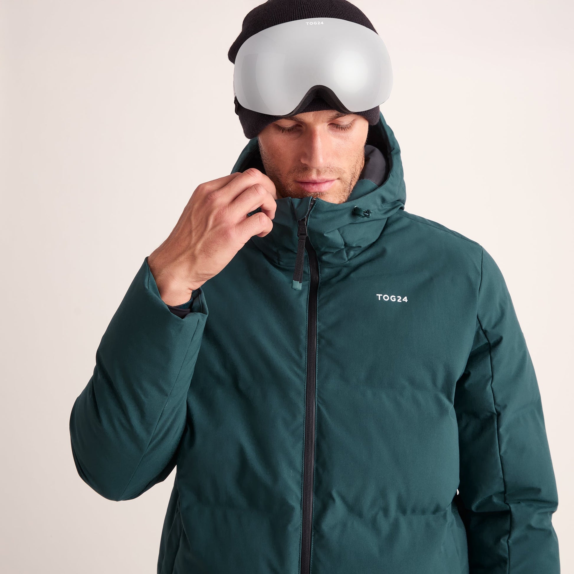 Davos Mens Shower Resistant Insulated Ski Jacket - Dark Turquoise