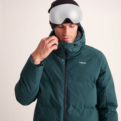 Davos Mens Shower Resistant Insulated Ski Jacket - Dark Turquoise