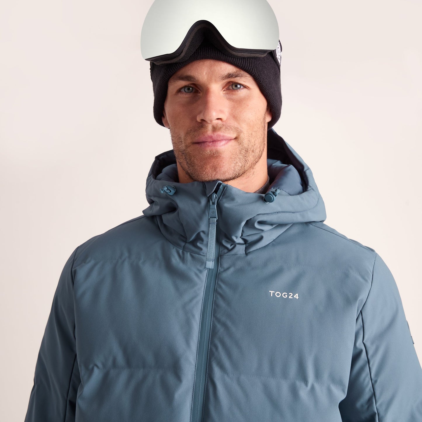 Davos Mens Shower Resistant Insulated Ski Jacket - Fjord Blue