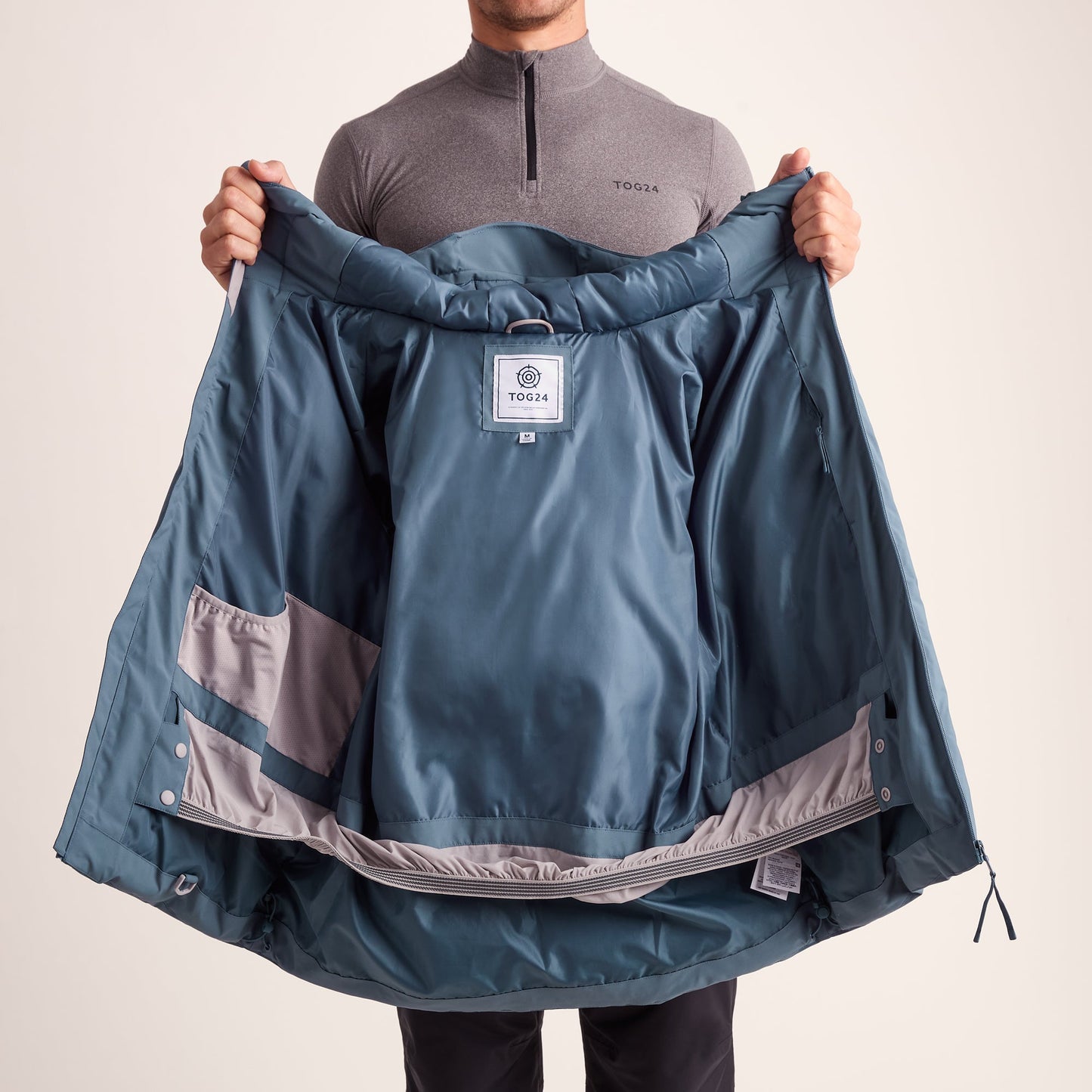 Davos Mens Shower Resistant Insulated Ski Jacket - Fjord Blue