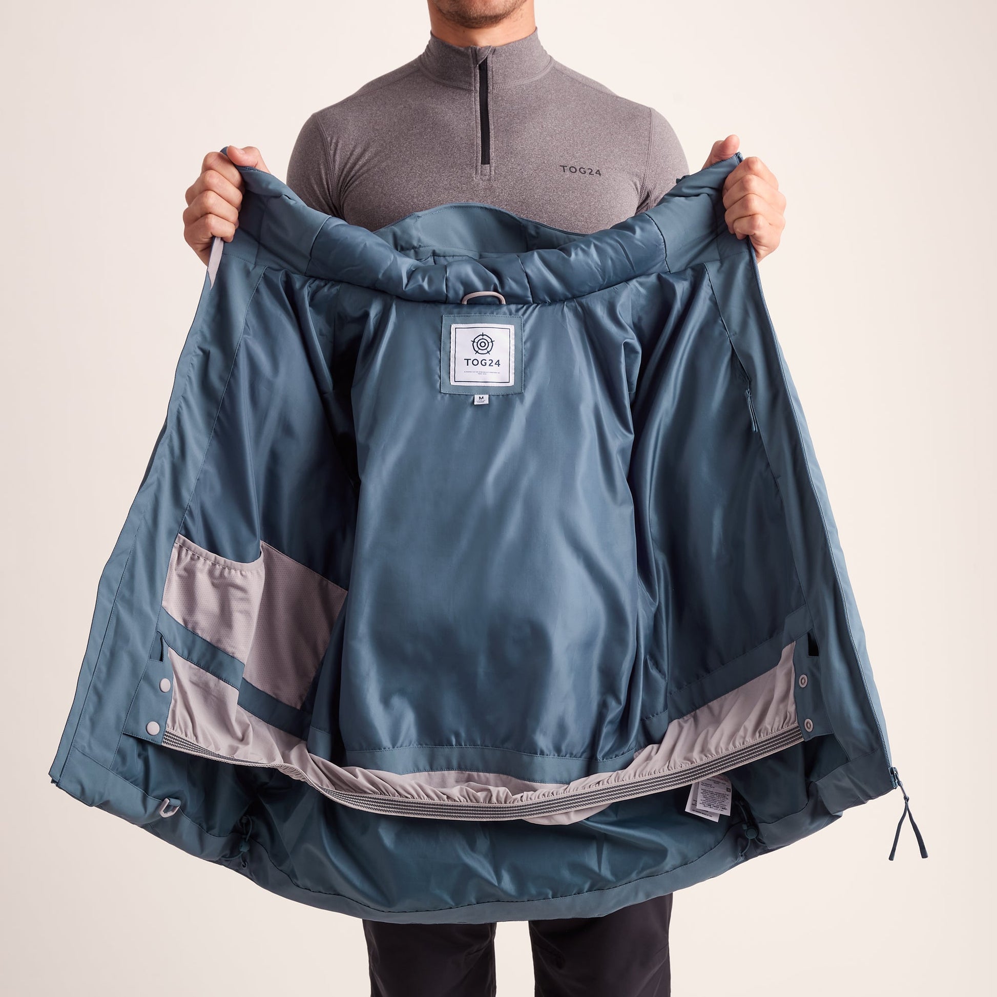 Davos Mens Shower Resistant Insulated Ski Jacket - Fjord Blue