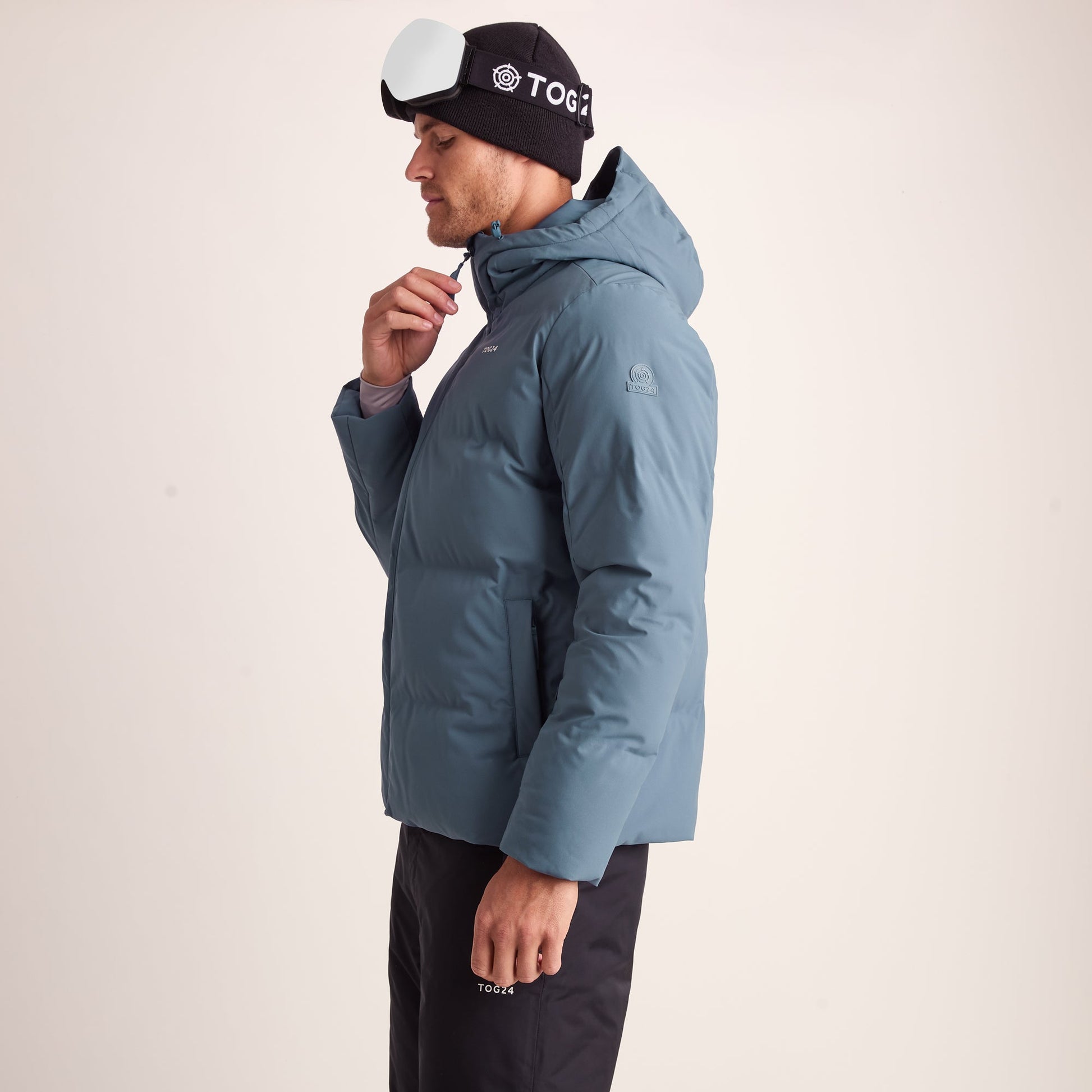 Davos Mens Shower Resistant Insulated Ski Jacket - Fjord Blue
