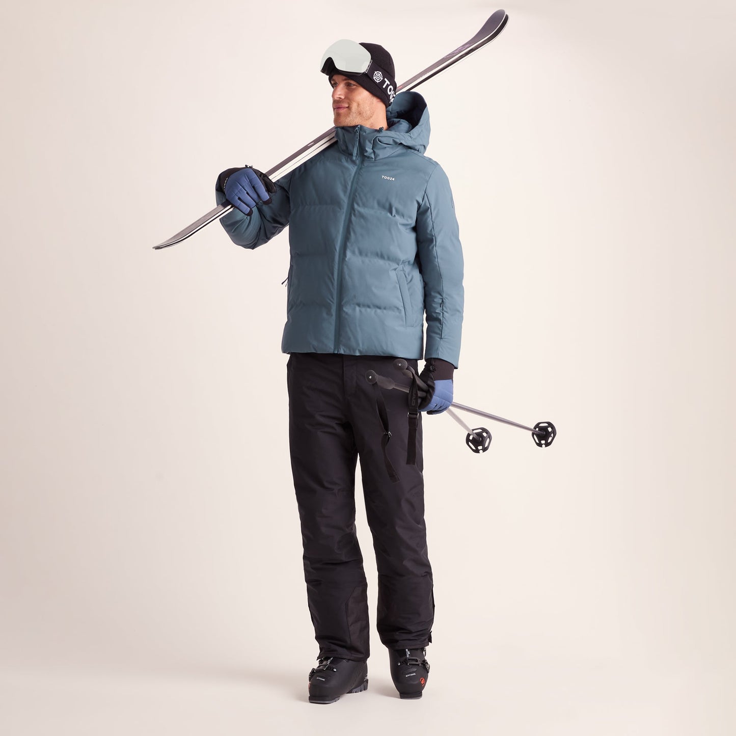 Davos Mens Shower Resistant Insulated Ski Jacket - Fjord Blue