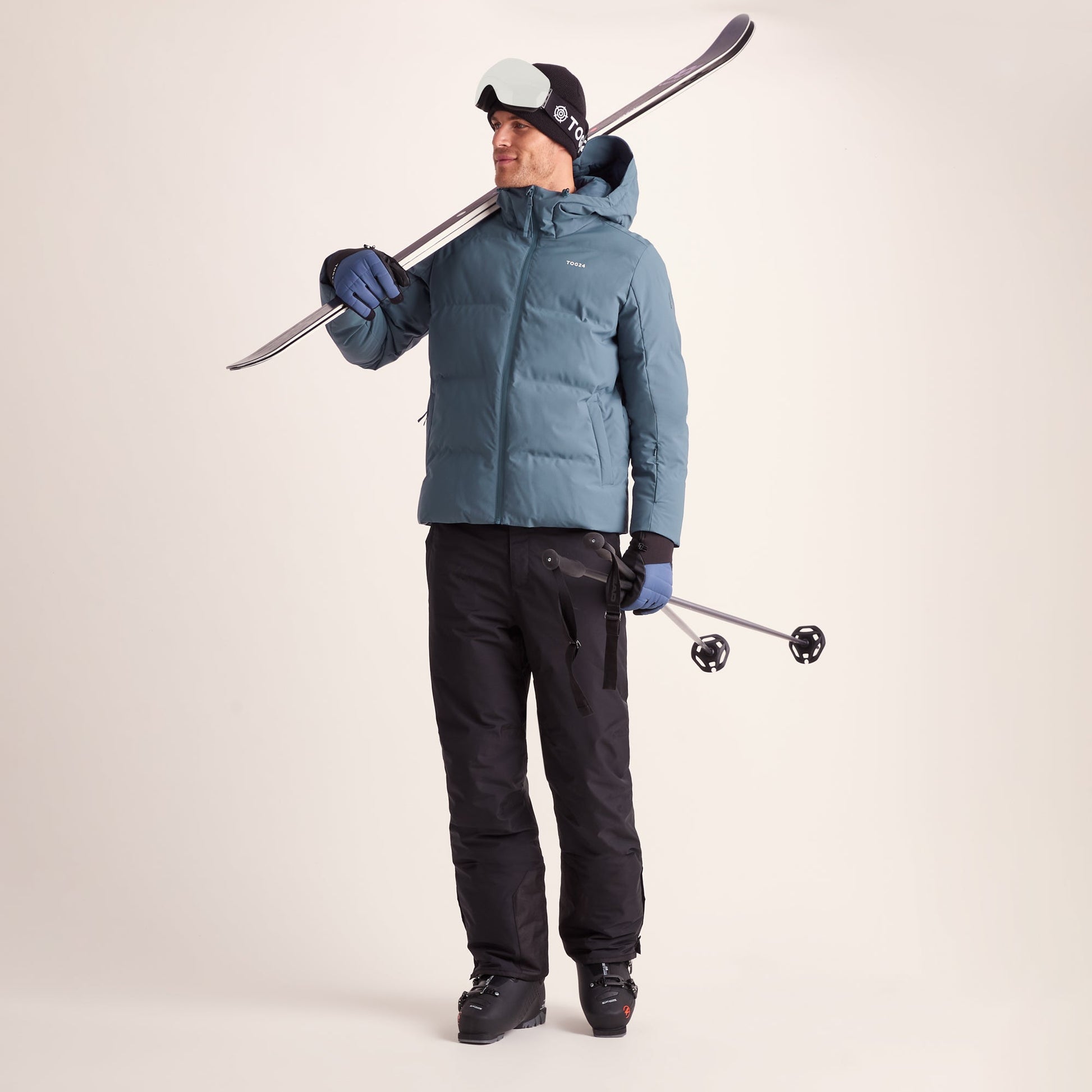 Davos Mens Shower Resistant Insulated Ski Jacket - Fjord Blue