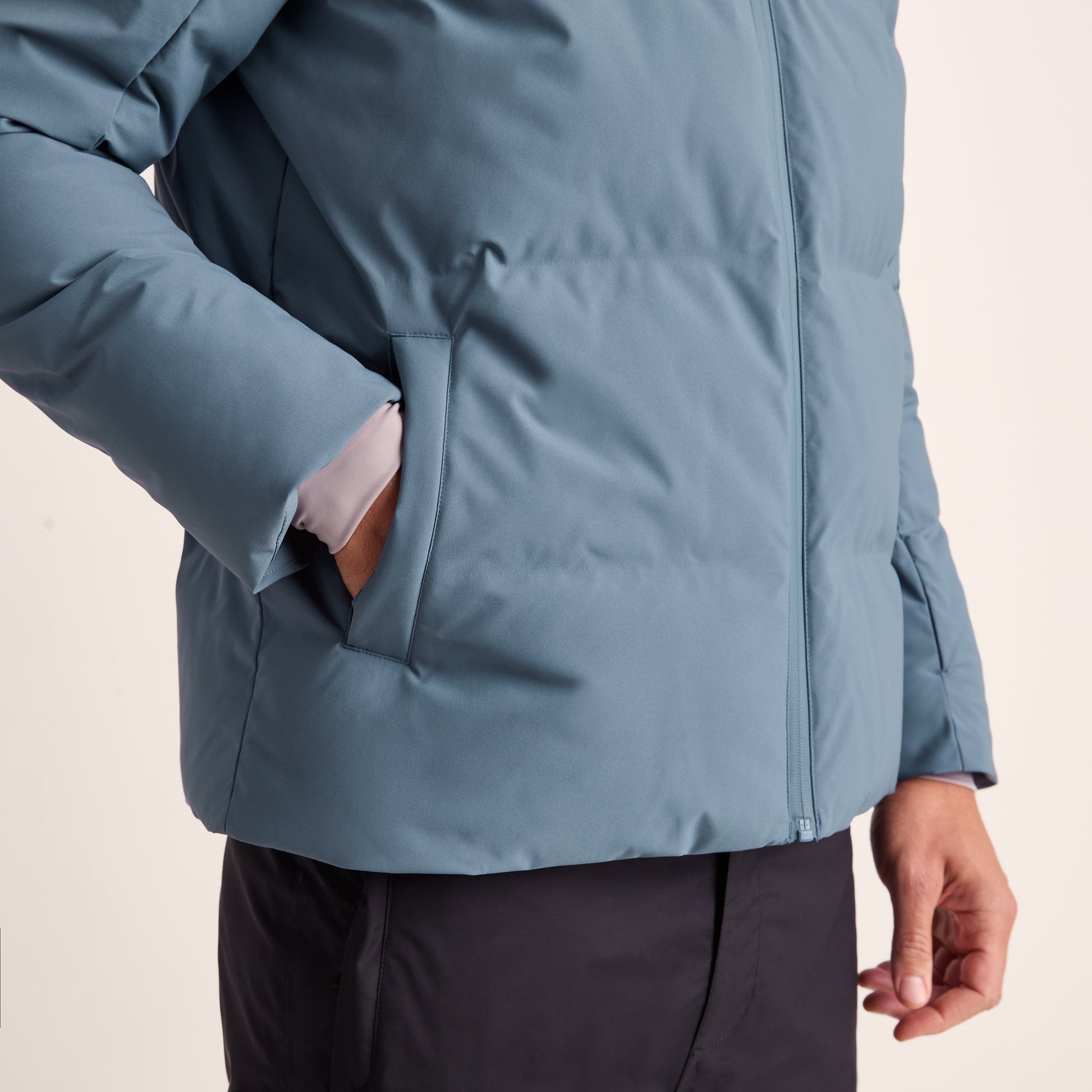 Davos Mens Shower Resistant Insulated Ski Jacket - Fjord Blue