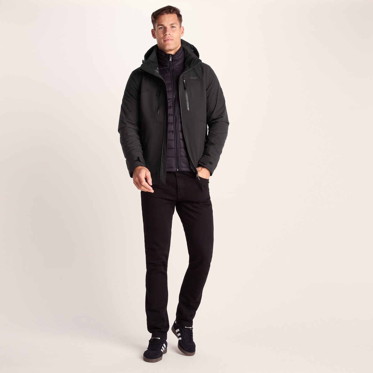 Denton Mens 3-in-1 Waterproof Jacket - Black