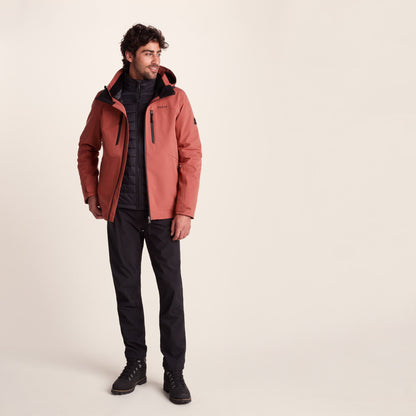 Denton Mens 3-in-1 Waterproof Jacket - Clay