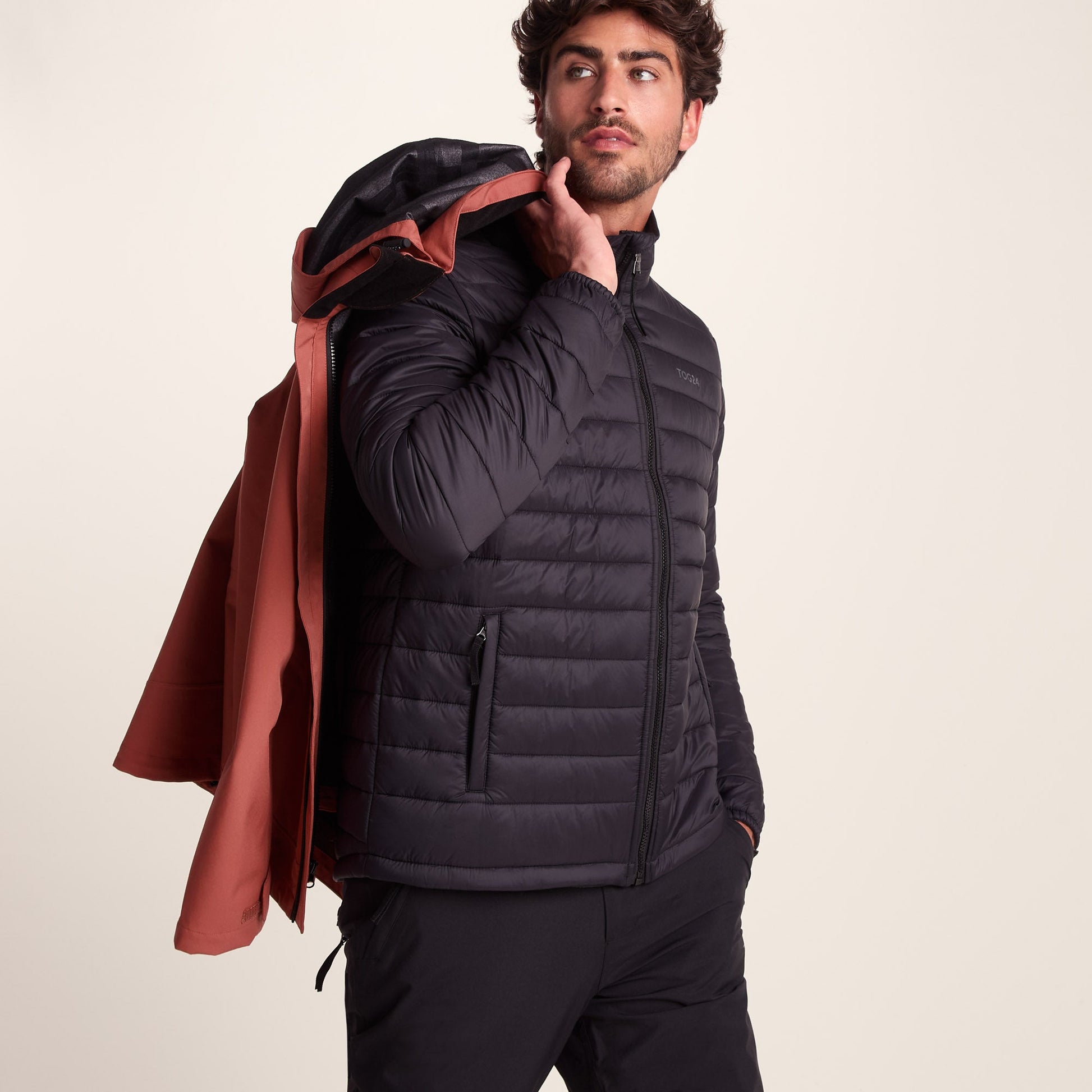 Denton Mens 3-in-1 Waterproof Jacket - Clay
