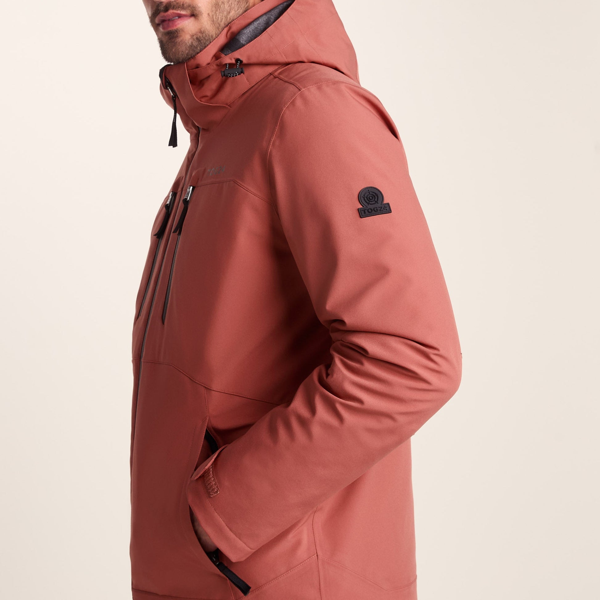 Denton Mens 3-in-1 Waterproof Jacket - Clay