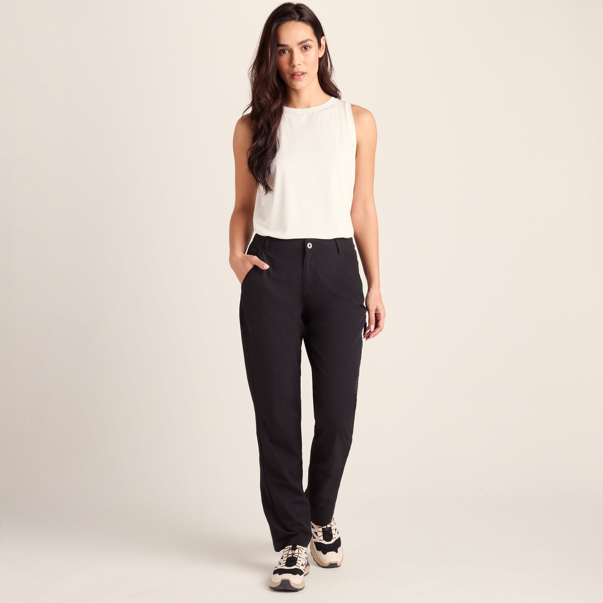 Denver Womens Walking Trousers Short - Black