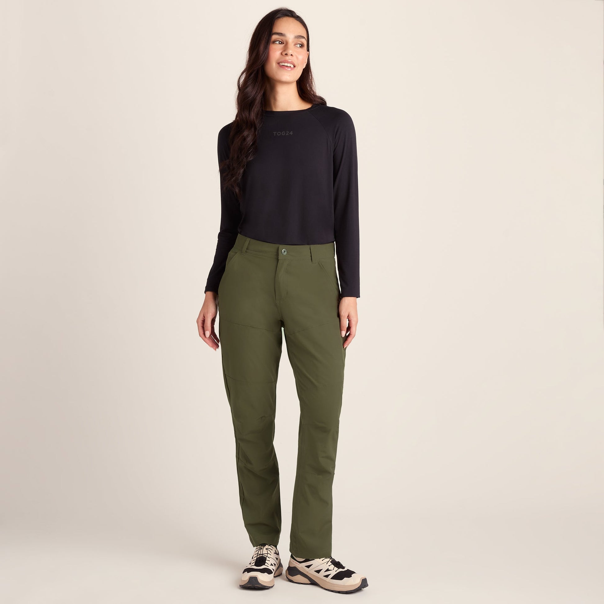 Denver Womens Walking Trousers Short - Khaki