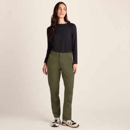 Denver Womens Walking Trousers Short - Khaki