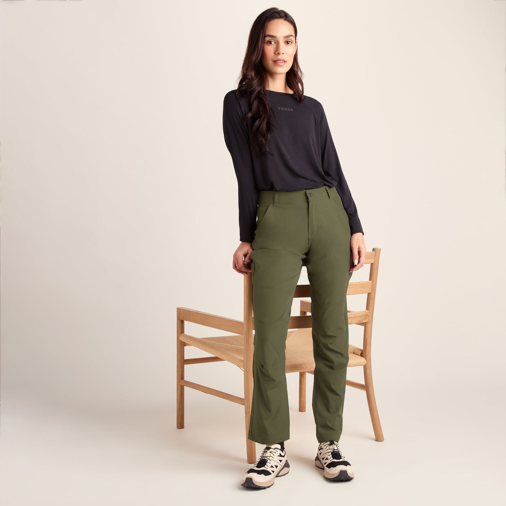 Denver Womens Walking Trousers Short - Khaki