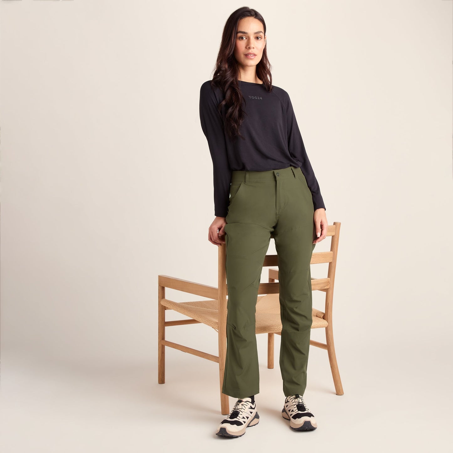 Denver Womens Walking Trousers Long - Khaki