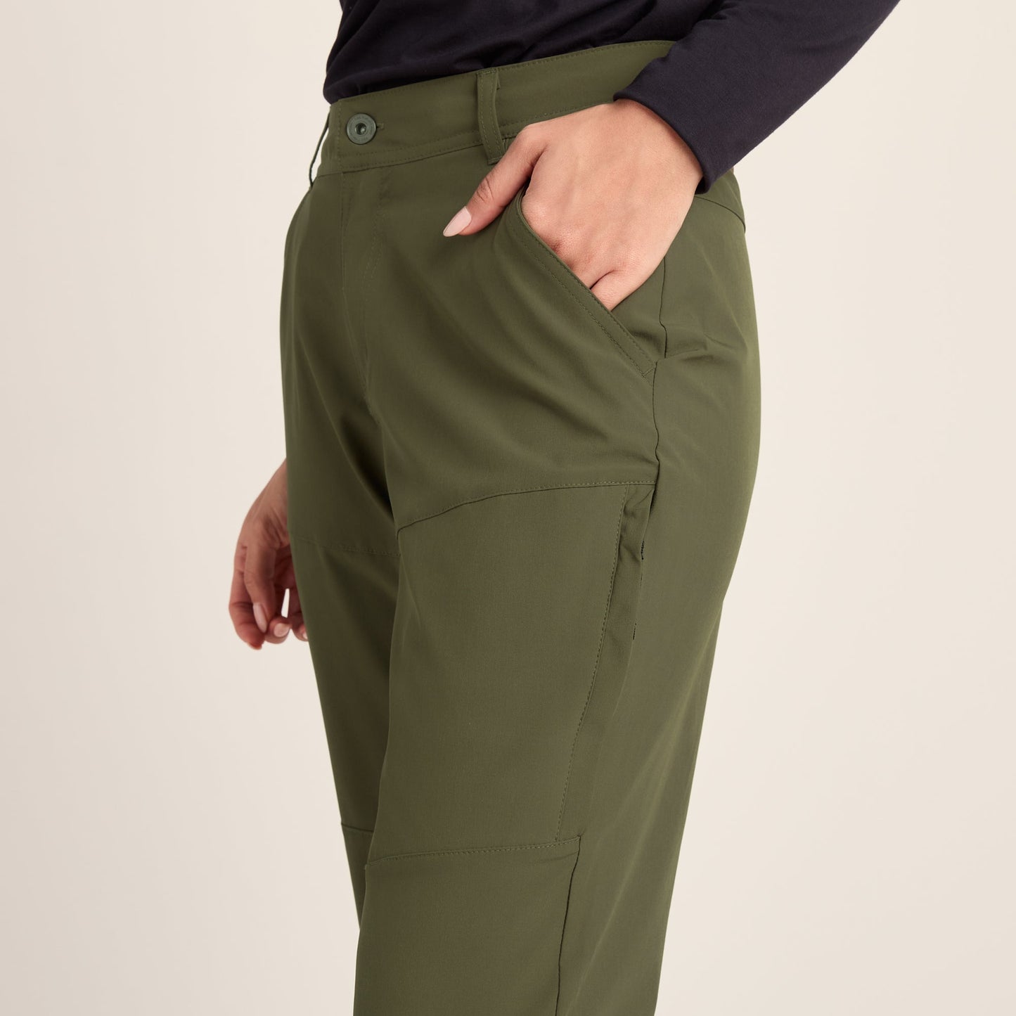 Denver Womens Walking Trousers Short - Khaki