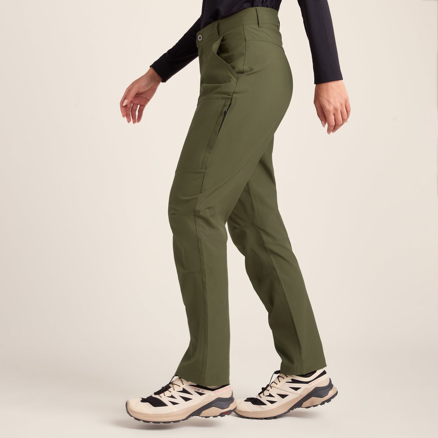 Denver Womens Walking Trousers Long - Khaki