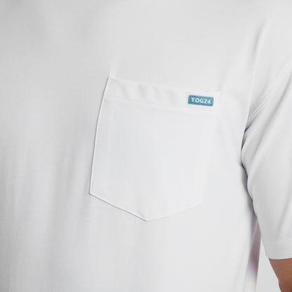 Denva Mens Oversized Premium Heavyweight 100% Cotton Jersey T-Shirt - Optic White