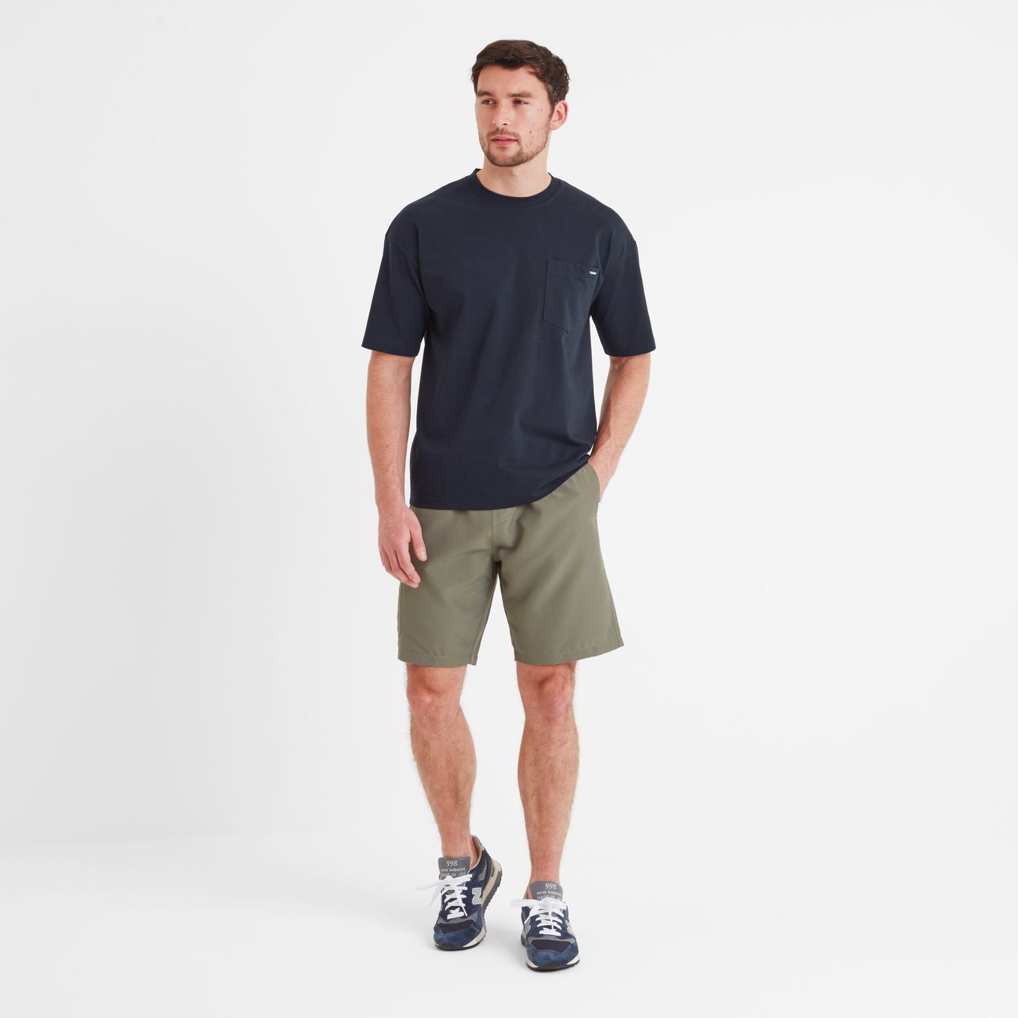 Denva Mens Oversized Premium Heavyweight 100% Cotton Jersey T-Shirt - Dark Indigo