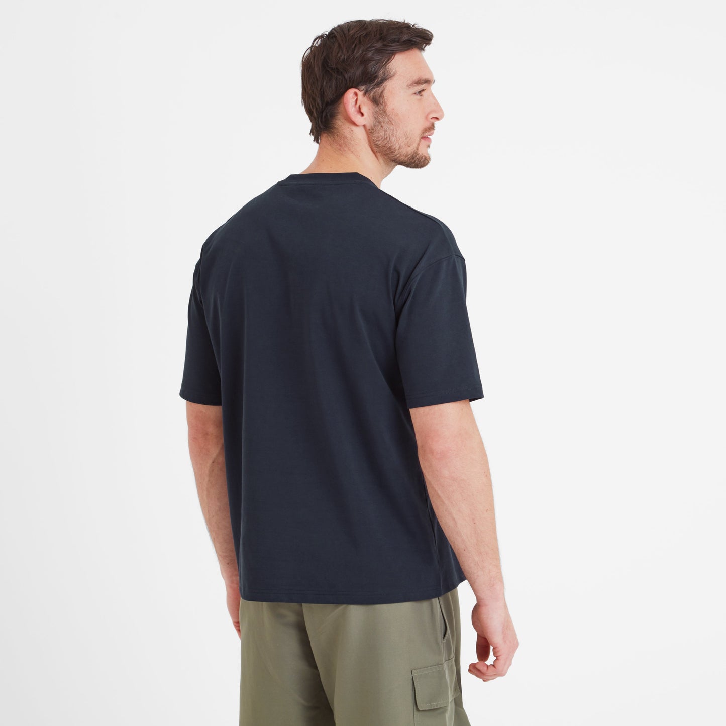 Denva Mens Oversized Premium Heavyweight 100% Cotton Jersey T-Shirt - Dark Indigo