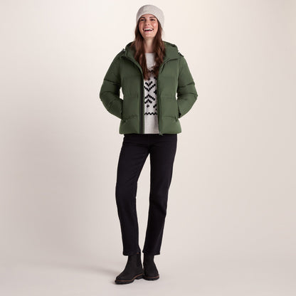 Dina Womens Shower Resistant Insulated Jacket - Dark Green