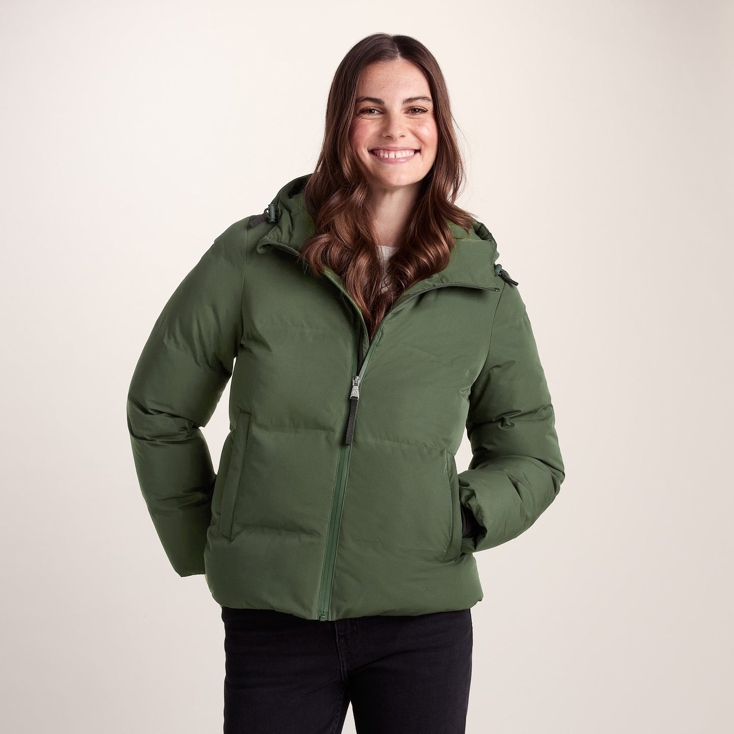 Dina Womens Shower Resistant Insulated Jacket - Dark Green