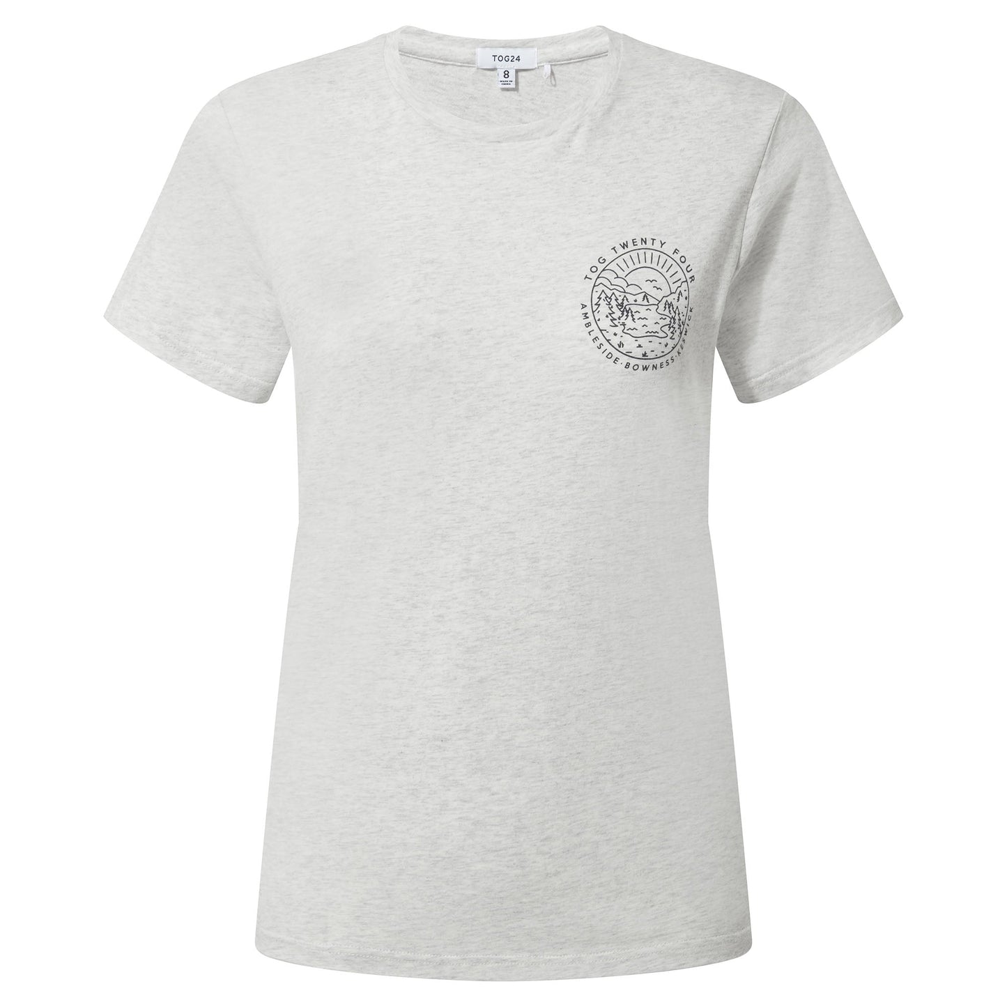District Womens 100% Cotton Supersoft T-Shirt - Ice Grey Marl