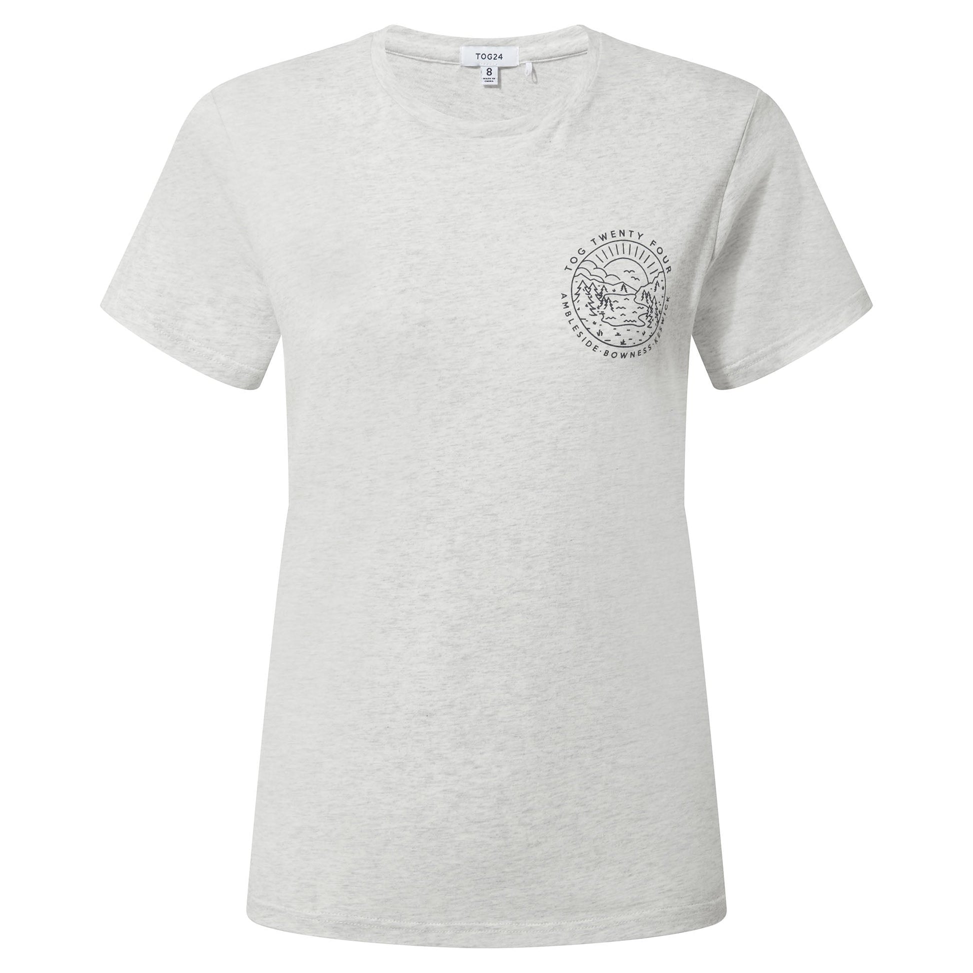 District Womens 100% Cotton Supersoft T-Shirt - Ice Grey Marl