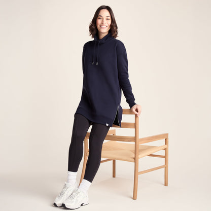 Drakeford Womens Supersoft Longline Sweat - Oxford Blue