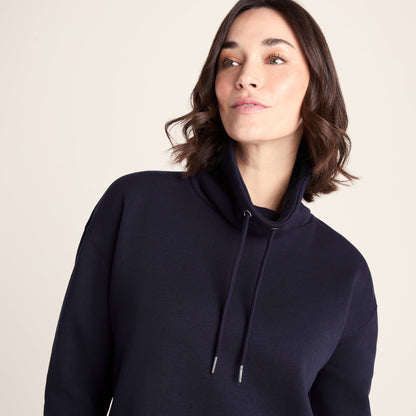 Drakeford Womens Supersoft Longline Sweat - Oxford Blue