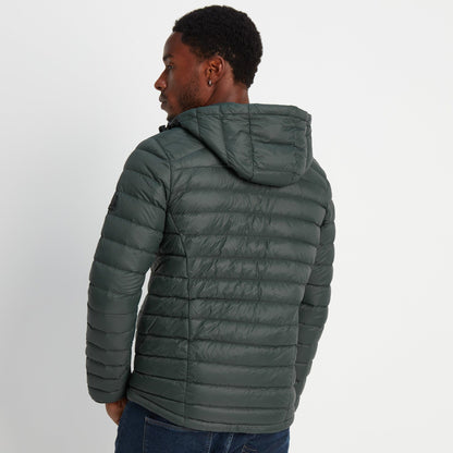 Drax Mens Hooded Down Jacket - Pine Green