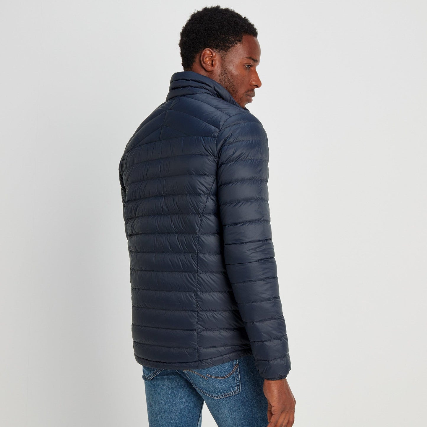 Drax Mens Funnel Down Jacket - Navy
