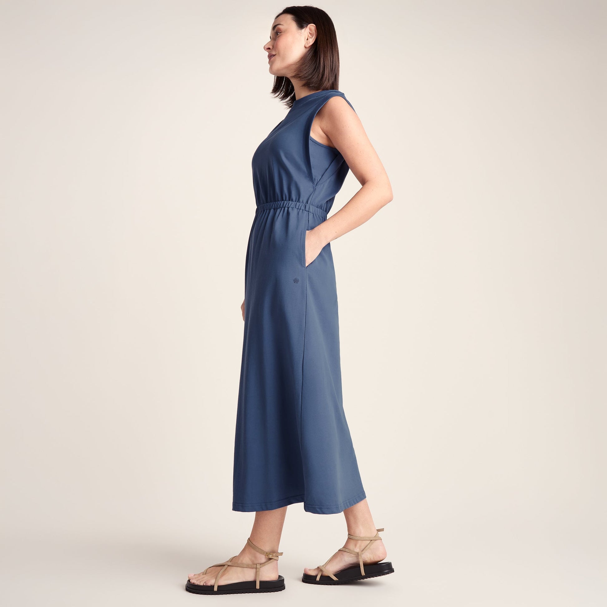 Ebony Womens Supersoft Dress - Smokey Blue