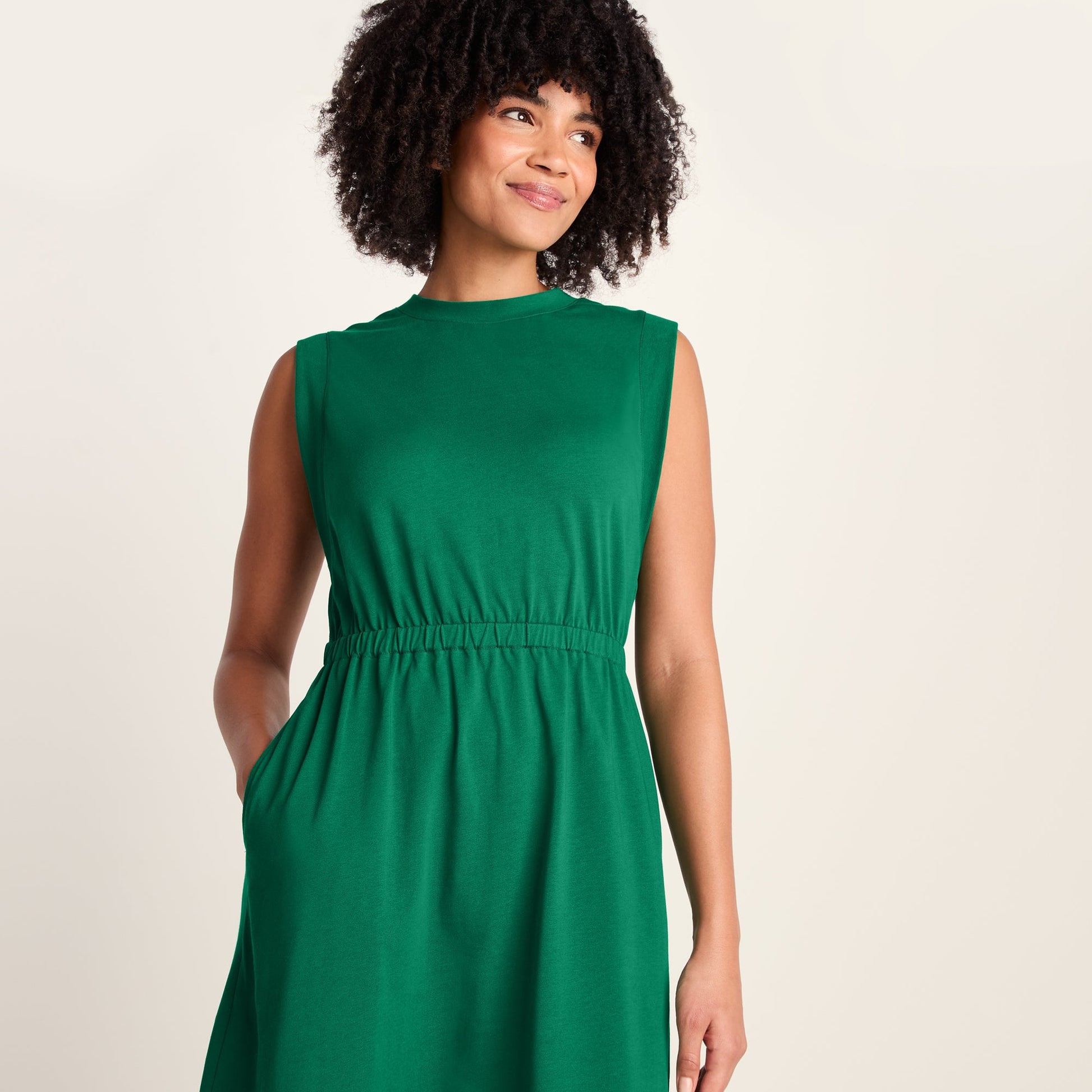 Ebony Womens Supersoft Dress - Green