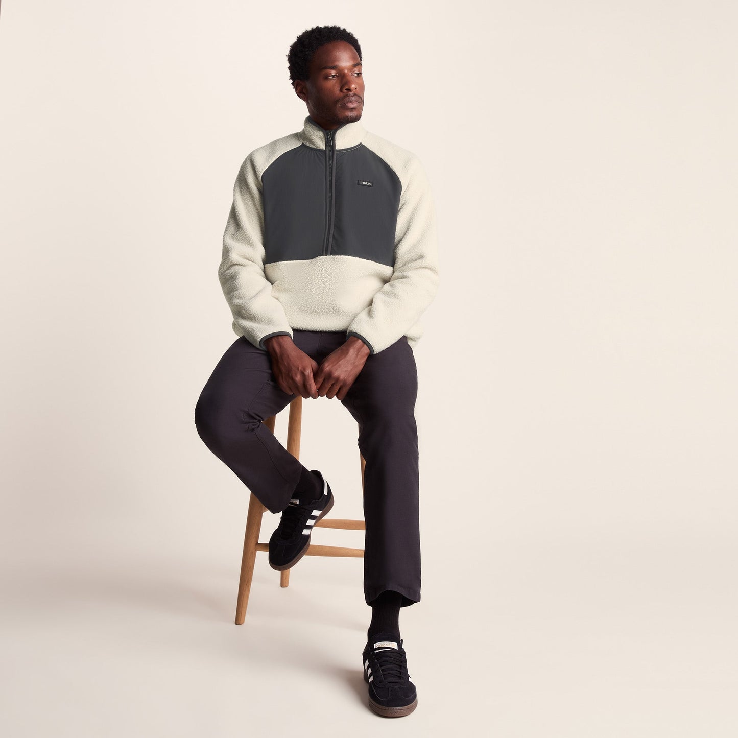 Eldon Mens Sherpa Fleece - Warm Cloud