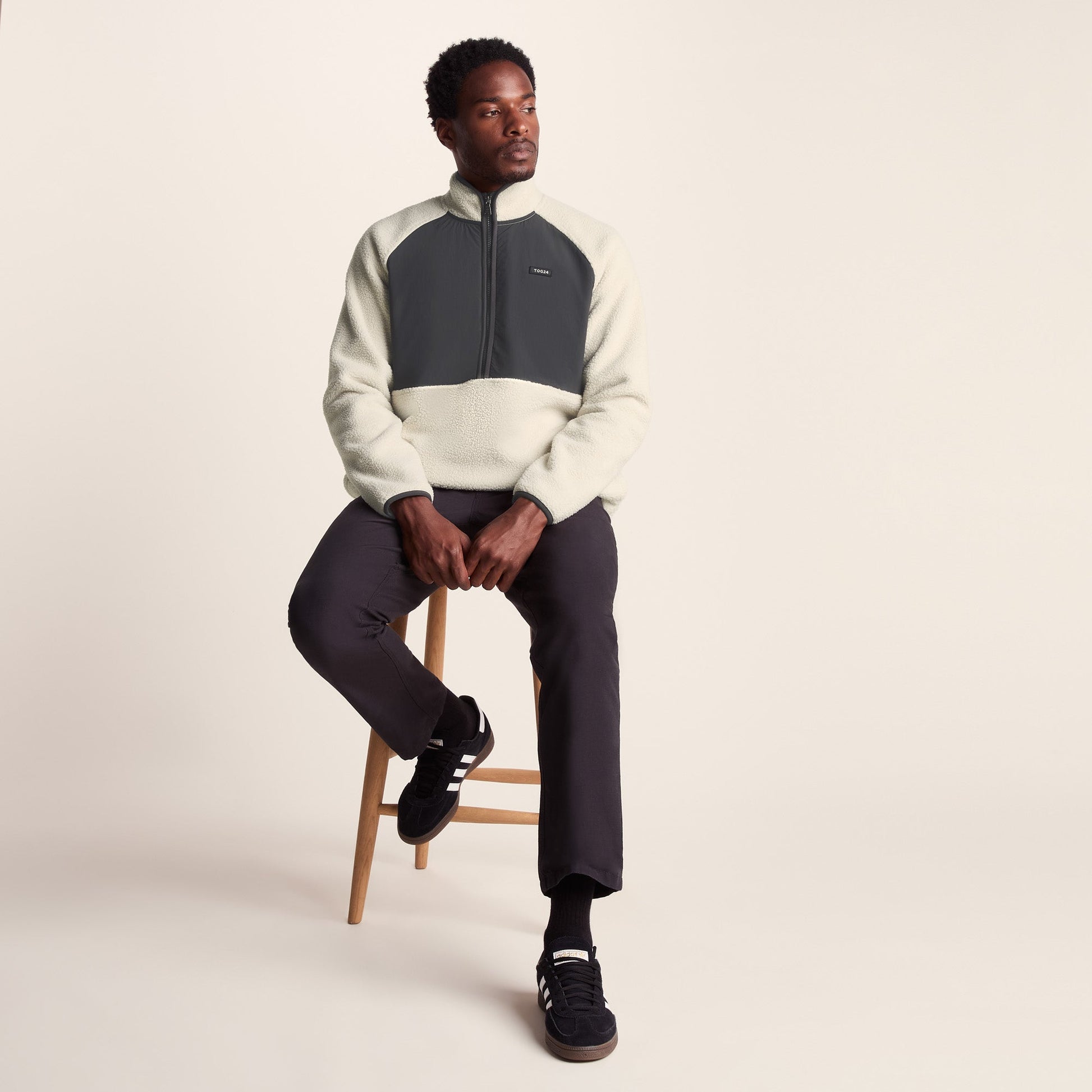 Eldon Mens Sherpa Fleece - Warm Cloud