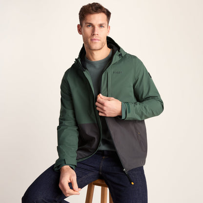 Ellon Mens Waterproof Jacket - Deep Slate/Light Forest