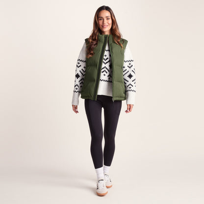 Elyna Womens Shower Resistant Insulated Gilet - Dark Green