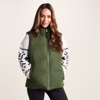 Elyna Womens Shower Resistant Insulated Gilet - Dark Green
