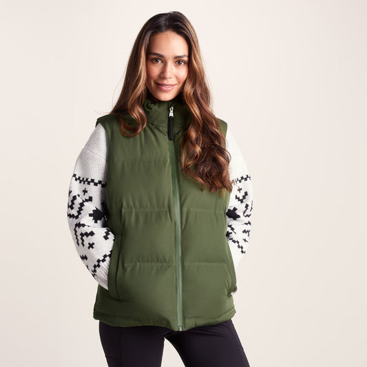 Elyna Womens Shower Resistant Insulated Gilet - Dark Green