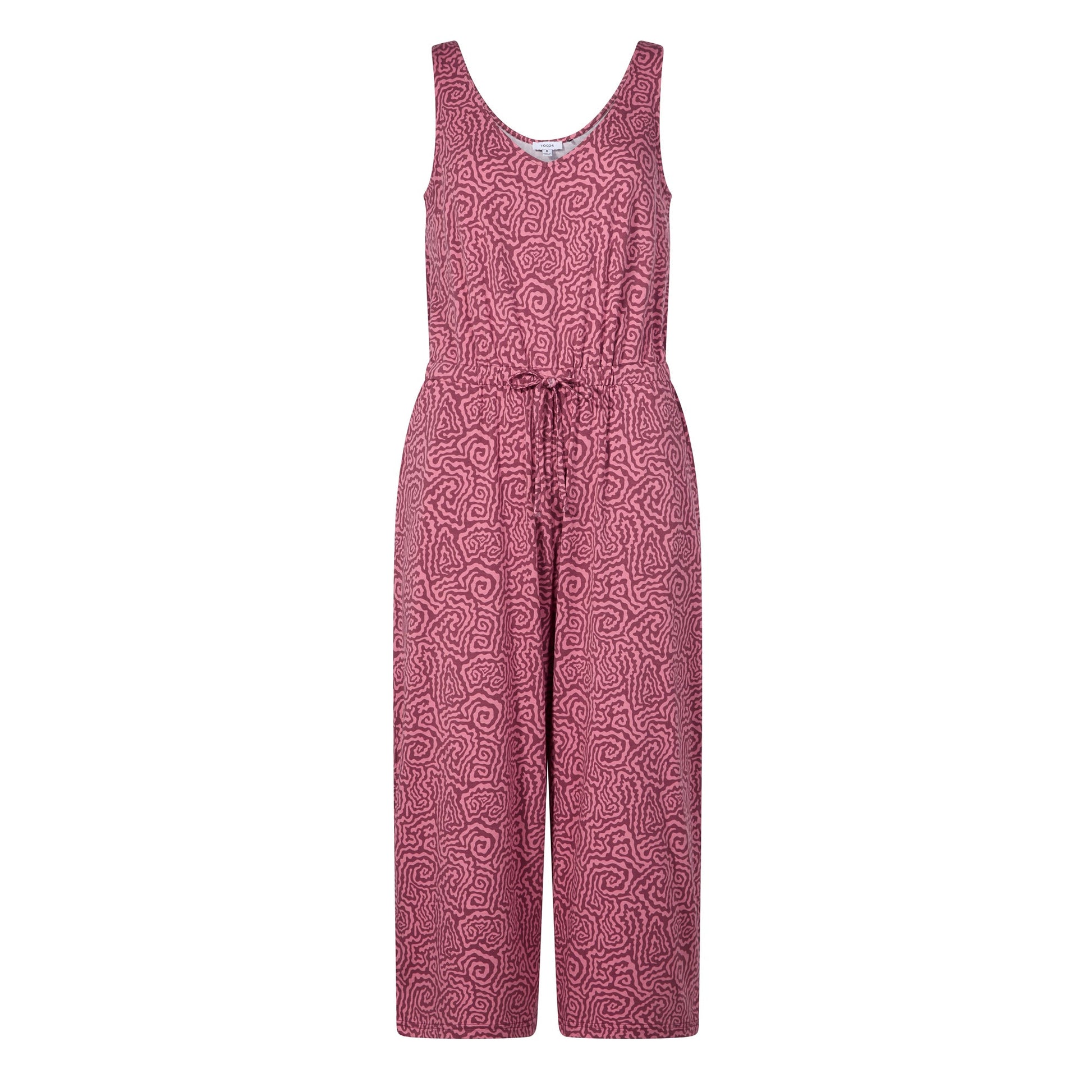 Emmie Womens Supersoft Jumpsuit - Black Raspberry Wiggle Print
