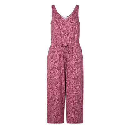 Emmie Womens Supersoft Jumpsuit - Black Raspberry Wiggle Print