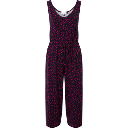 Emmie Womens Supersoft Jumpsuit - Magenta Star Print