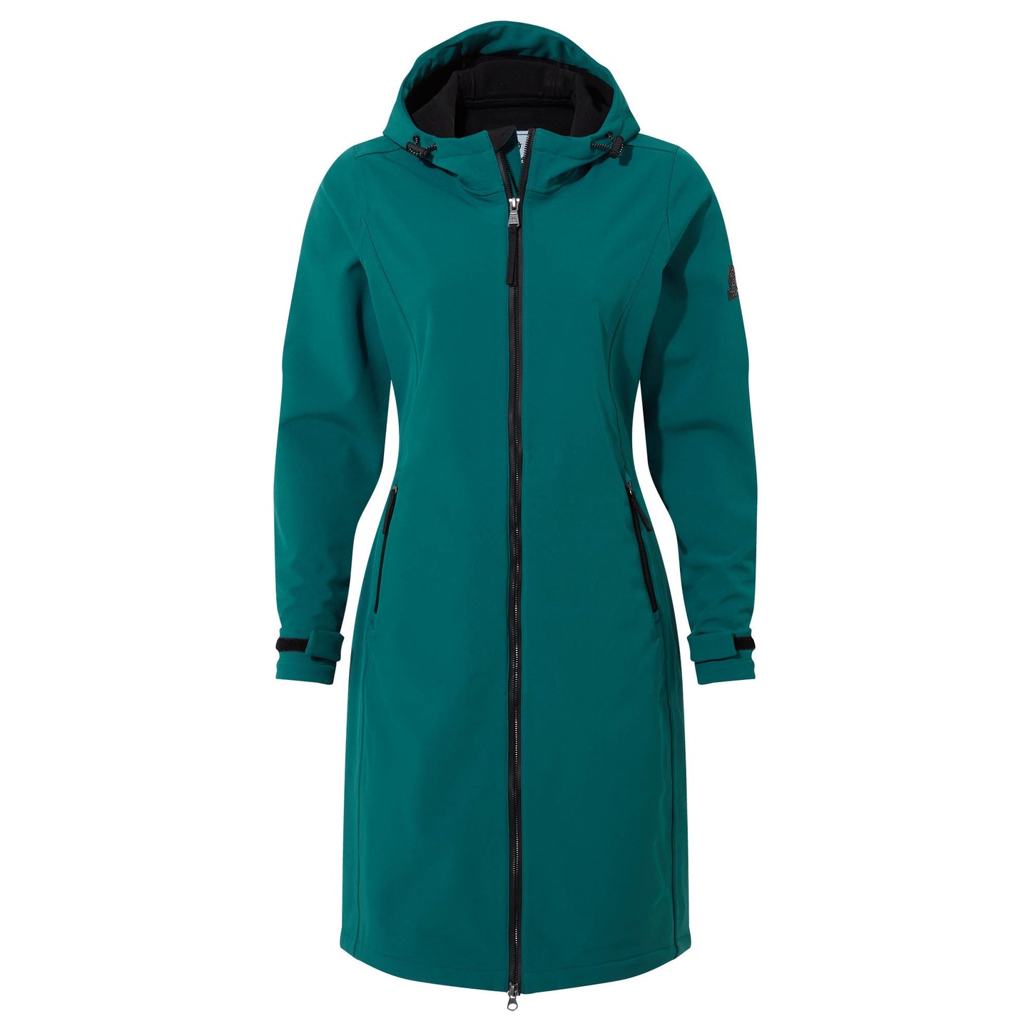 Enya Womens Longline Shower Resistant Softshell Jacket - Deep Teal